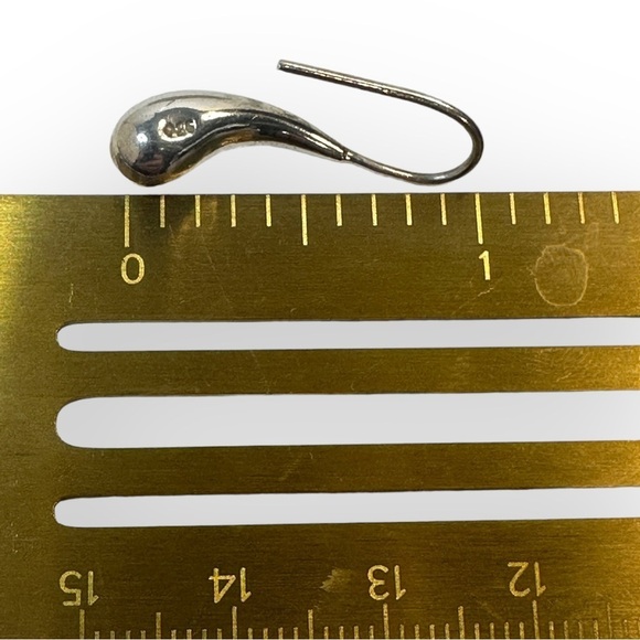 Teardrop sterling 925 earrings - Picture 3 of 3